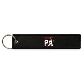 Future Doctor Heartbeat Stethoscope Design - Jet Tag Keychain - black - Front