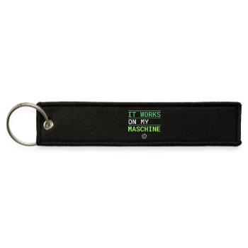 It Works On My Machine - Developers Excuse - Jet Tag Keychain - black - Front