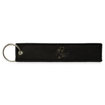 Compassionate Healthcare - Golden Nurse Stethoscop - Jet Tag Keychain - black - Front