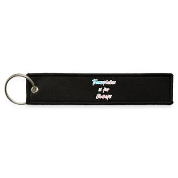 Transphobia is for Chumps - Jet Tag Keychain - black - Front