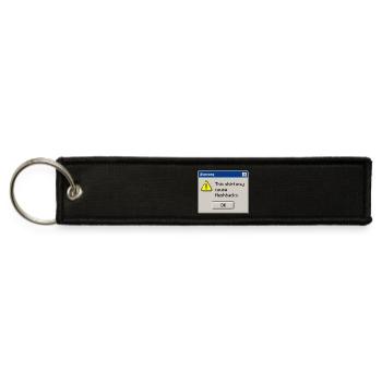 Retro 90s Computer Error Pop Up Flashbacks Meme - Jet Tag Keychain - black - Front