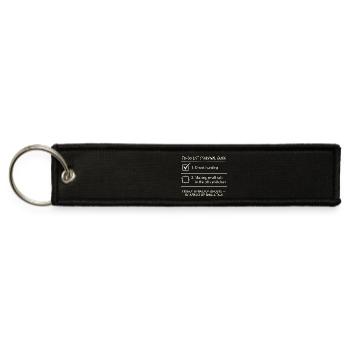 Small Talk Is Scarier Than Ghosts - Jet Tag Keychain - black - Front