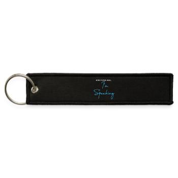 Excuse Me I'm Speaking - Jet Tag Keychain - black - Front