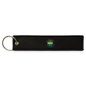Brisbane Neon Burst Logo Tee - Jet Tag Keychain - black - Front