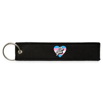 Transgender Pride – Be You - Jet Tag Keychain - black - Front
