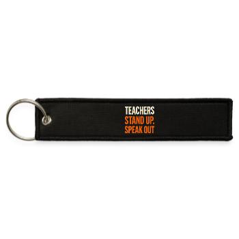 Anti Bullying Kindness Stand Up Speak - Jet Tag Keychain - black - Front