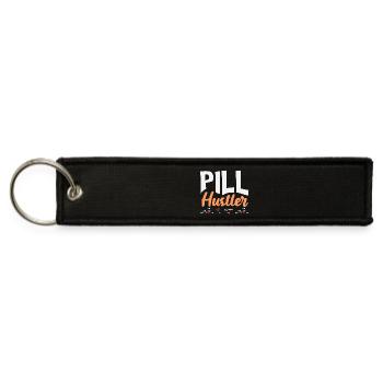 Pill Hustler Pharmacist Pharmacy Technician - Jet Tag Keychain - black - Front