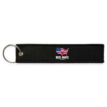 Red White and 250 Proof - Jet Tag Keychain - black - Front