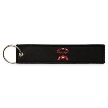 Baby’s First Mothers Day Pregnancy Design - Jet Tag Keychain - black - Front