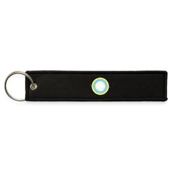 Celestial Zodiac Geometry - Jet Tag Keychain - black - Front