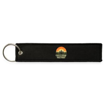 Where the Sun Meets the Pines - Jet Tag Keychain - black - Front