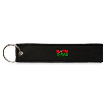 Fucking Merry Christmas Fuck Xmas Statement - Jet Tag Keychain - black - Front