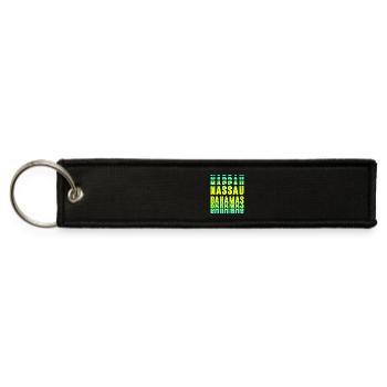 Nassau Bahamas Design - Jet Tag Keychain - black - Front