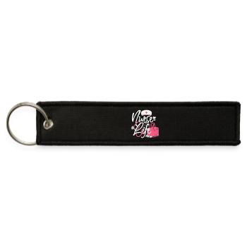 Nurse Life Pink Stethoscope - Jet Tag Keychain - black - Front