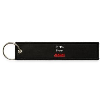 Do You Know Jesus - Jet Tag Keychain - black - Front