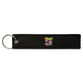 Okapi Guardians of the Forest - Jet Tag Keychain - black - Front