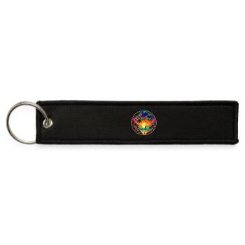 Camagüey Cuba paradise sun design - Jet Tag Keychain - black - Front