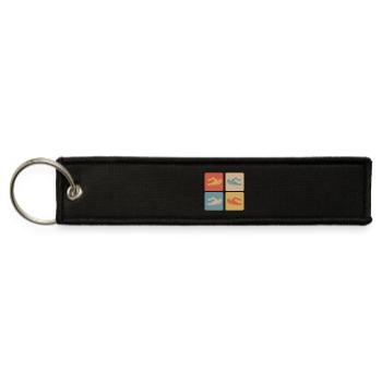 Swimming design - Jet Tag Keychain - black - Front