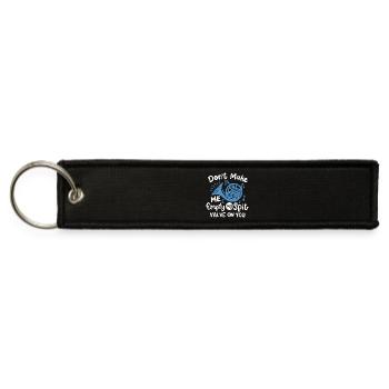 French Horn Player French Hornist - Jet Tag Keychain - black - Front