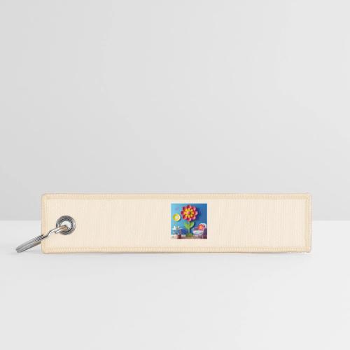 Flower design and harmony of environmental well-be - Jet Tag Keychain