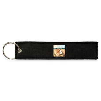 Sunlit Valley in White Dress - Jet Tag Keychain - black - Front