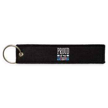 Proud Of My Transgender Daughter - Jet Tag Keychain - black - Front