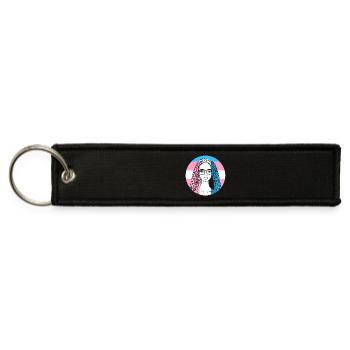 Transgender Pride – Black woman - Jet Tag Keychain - black - Front