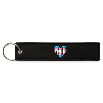 Transgender Pride – The Only Choice: Be Myself - Jet Tag Keychain - black - Front