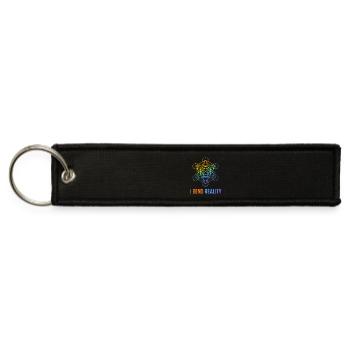 I Bend Reality Geometric Cube - Jet Tag Keychain - black - Front