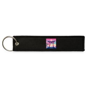 Moonlit Torii Sakura - Jet Tag Keychain - black - Front