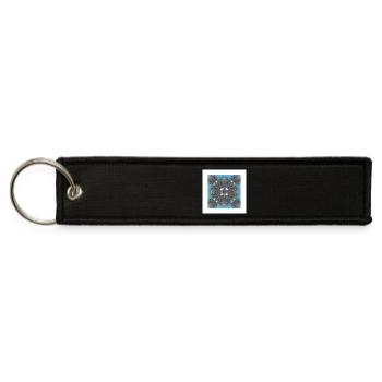 cat_skull_rorschach - Jet Tag Keychain - black - Front