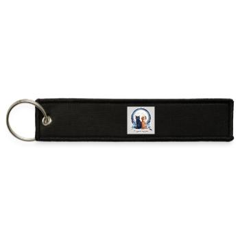 They Speak in Silence – Spiritual Pet Art  - Jet Tag Keychain - black - Front