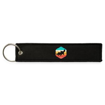 Animals Lover Duck Platypus - Jet Tag Keychain - black - Front