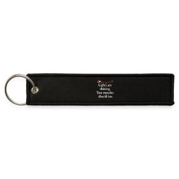 Lights are shining. Your Muscles should too. - Jet Tag Keychain - black - Front