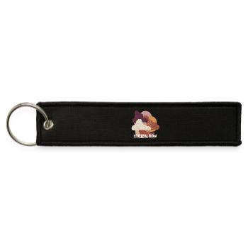 Ethereal Flow: The Organic Texture Design - Jet Tag Keychain - black - Front
