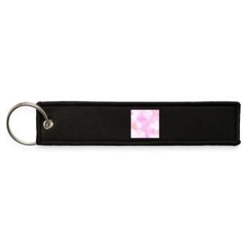 Pastel Petals Brushscape - Jet Tag Keychain - black - Front