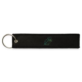 Neon Moto Silhouette - Jet Tag Keychain - black - Front