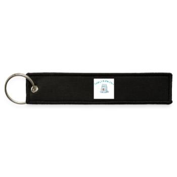 Relax It's Tea Time Cat - Jet Tag Keychain - black - Front