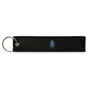 Eye See #01 - First Glance | Psychedelic Eye Art - Jet Tag Keychain - black - Front