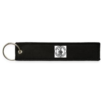 Rabbit Rebel: Dilly Daily vs Fascists - Jet Tag Keychain - black - Front