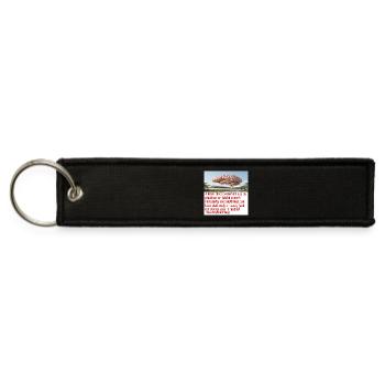 Brain Preservation Message #13 - Jet Tag Keychain - black - Front