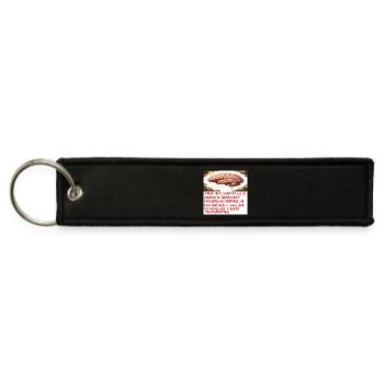 Brain Preservation Message #21 - Jet Tag Keychain - black - Front