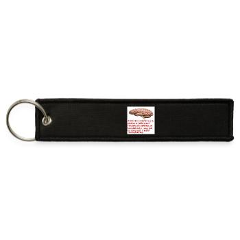 Brain Preservation Message #16 - Jet Tag Keychain - black - Front