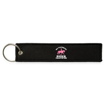 My Favorite Rider Dad - Jet Tag Keychain - black - Front
