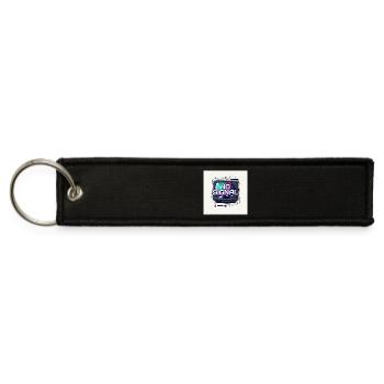 No Signal Glitch CRT Artwork - Jet Tag Keychain - black - Front