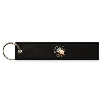 It's A Good Day To Bake Cute Bluebird Baker Baking - Jet Tag Keychain - black - Front