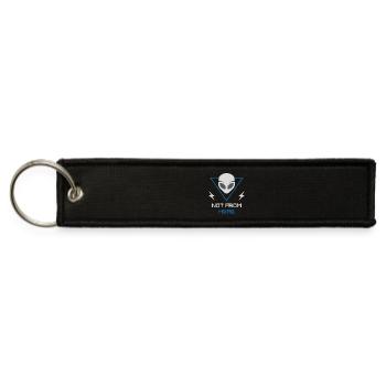 Not From Here Introvert Alien  - Jet Tag Keychain - black - Front