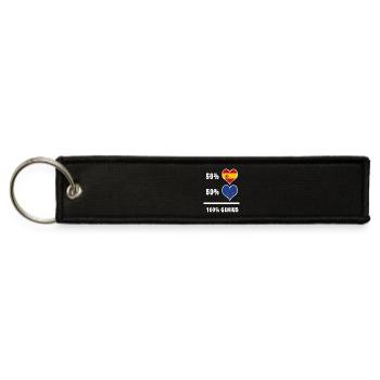 Europe and Spain brilliant/gift - Jet Tag Keychain - black - Front