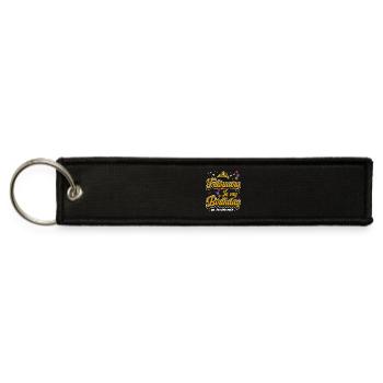 February Is My Birthday Yep. The Whole Month - Jet Tag Keychain - black - Front