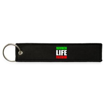 Women life freedom - Jet Tag Keychain - black - Front